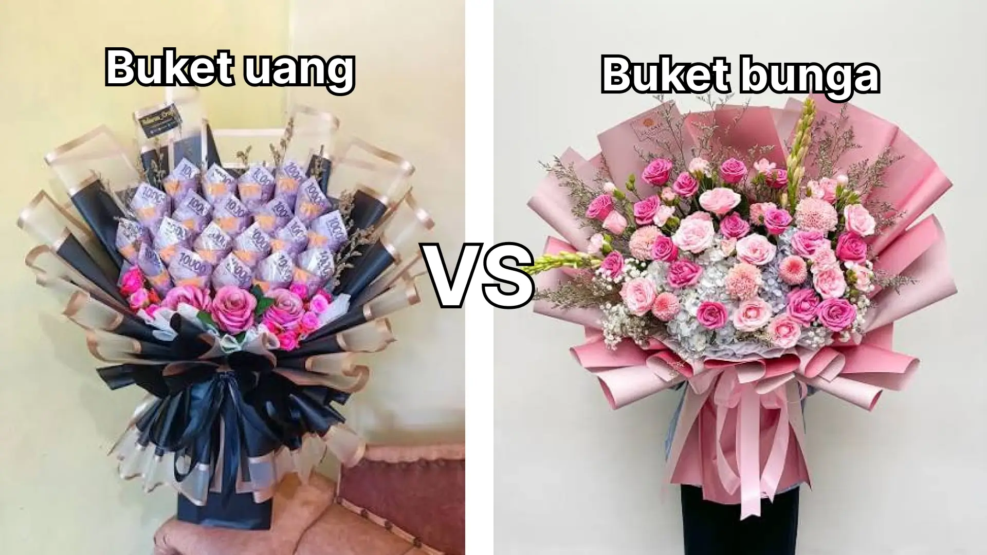 Buket Uang vs Buket Bunga Asli: Mana yang Lebih Cocok untuk Kado?